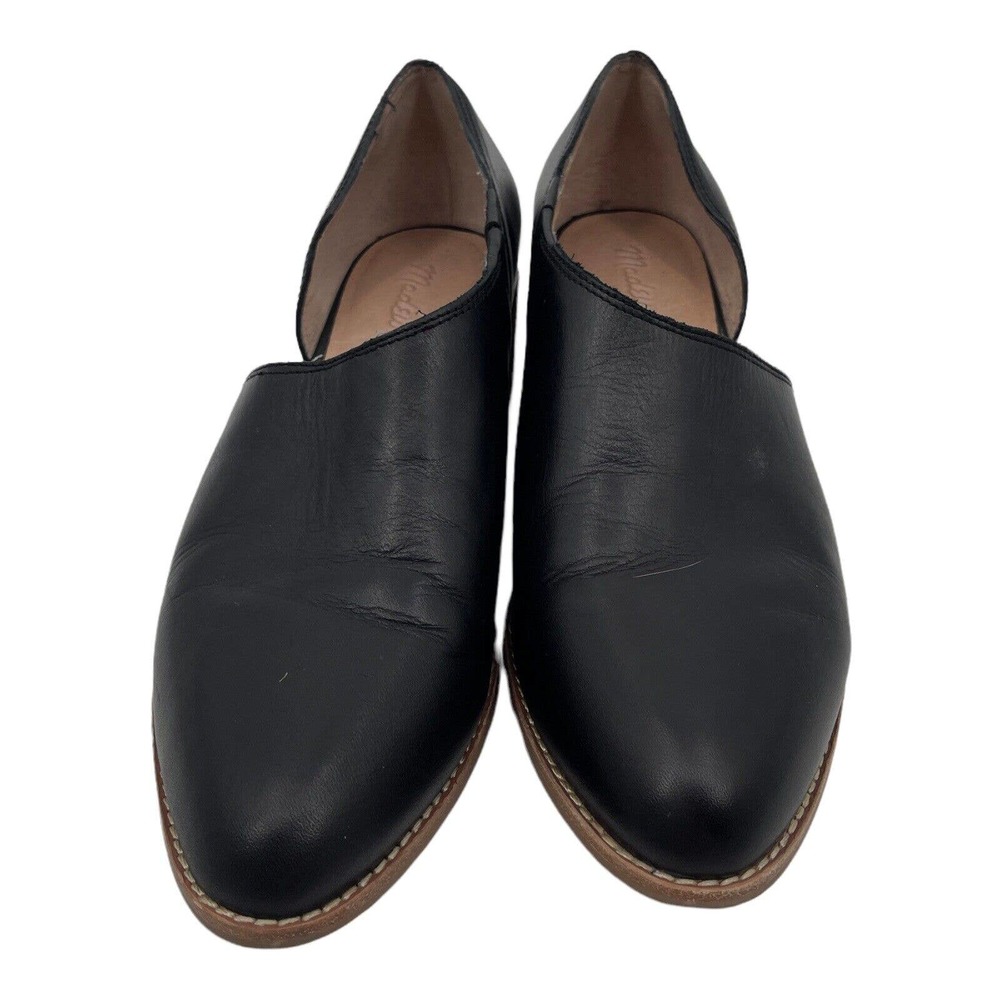 Madewell The Lucie Bootie Women's Black Leather Cut Out Shoes Size 9.5